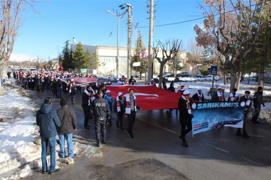 Karaman’da Sarıkamış yürüyüşü