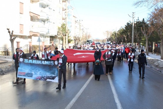 Karaman’da Sarıkamış yürüyüşü