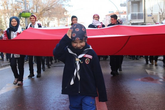 Karaman’da Sarıkamış yürüyüşü