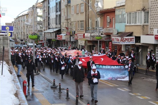 Karaman’da Sarıkamış yürüyüşü