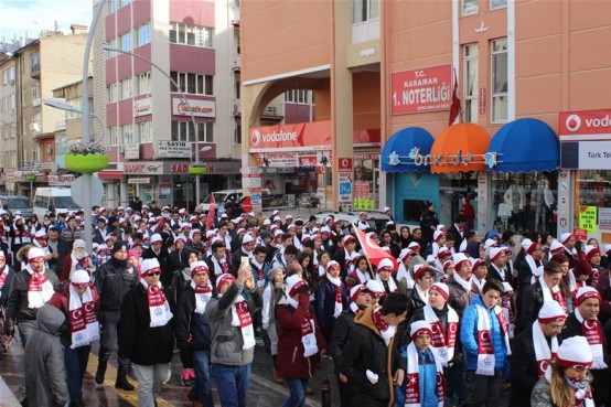 Karaman’da Sarıkamış yürüyüşü