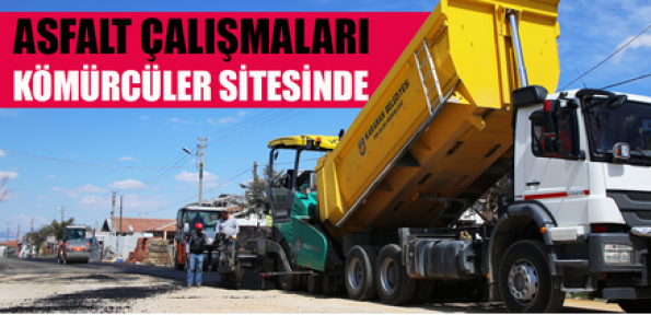 Kömürcüler sitesinde asfalt çalışması var