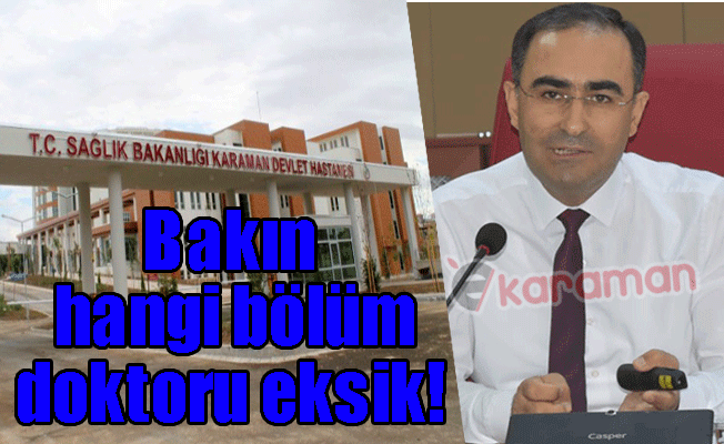 Bakın Hangı Bölüm Doktoru Eksik!