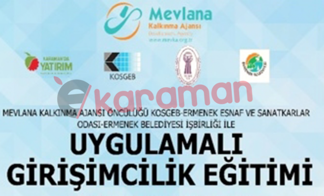 MEVKA,  KARAMAN’DA GİRİŞİMCİLİK EĞİTİMİ DÜZENLEYECEK