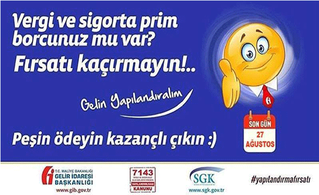 Yapılandırmada Son Gün 27 Ağustos