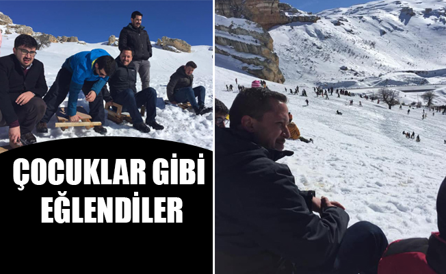 ÇOCUKLAR GİBİ EĞLENDİLER