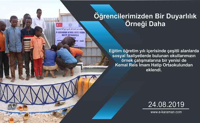 Öğrencilerimizden Bir Duyarlılık Örneği Daha