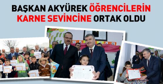 Akyürek Öğrencilerin Karne Sevincini Paylaştı