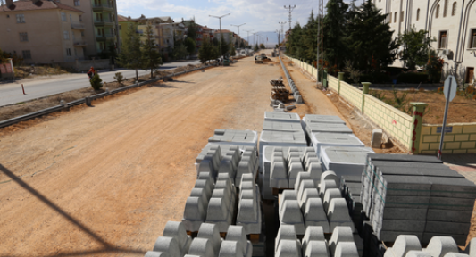 Alparslan Türkeş Bulvarında çalışmalar sürüyor