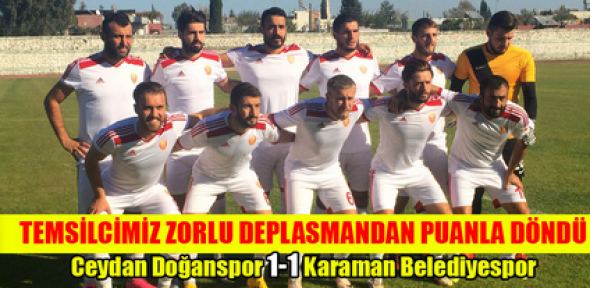 Karaman Belediyespor, deplasmandan puanla döndü