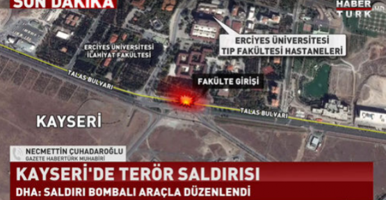 Kayseri Erciyes Üniversitesi önünde terör saldırısı oldu