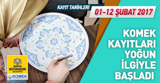 Konya'da KOMEK kayıtları büyük ilgi gördü