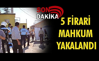 5 FİRARİ MAHKUM YAKALANDI