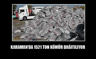 KARAMAN’DA 1521 TON KÖMÜR DAĞITILIYOR