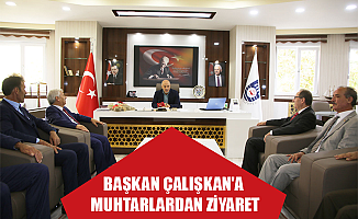 BAŞKAN ÇALIŞKAN'A MUHTARLARDAN ZİYARET