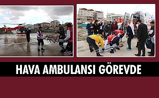 HAVA AMBULANSI GÖREVDE