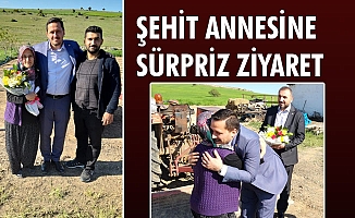 ŞEHİT ANNESİNE SÜRPRİZ ZİYARET