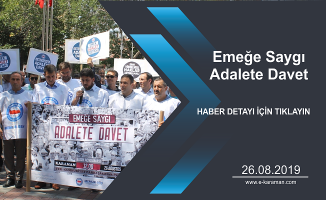 EMEĞE SAYGI ADALETE DAVET